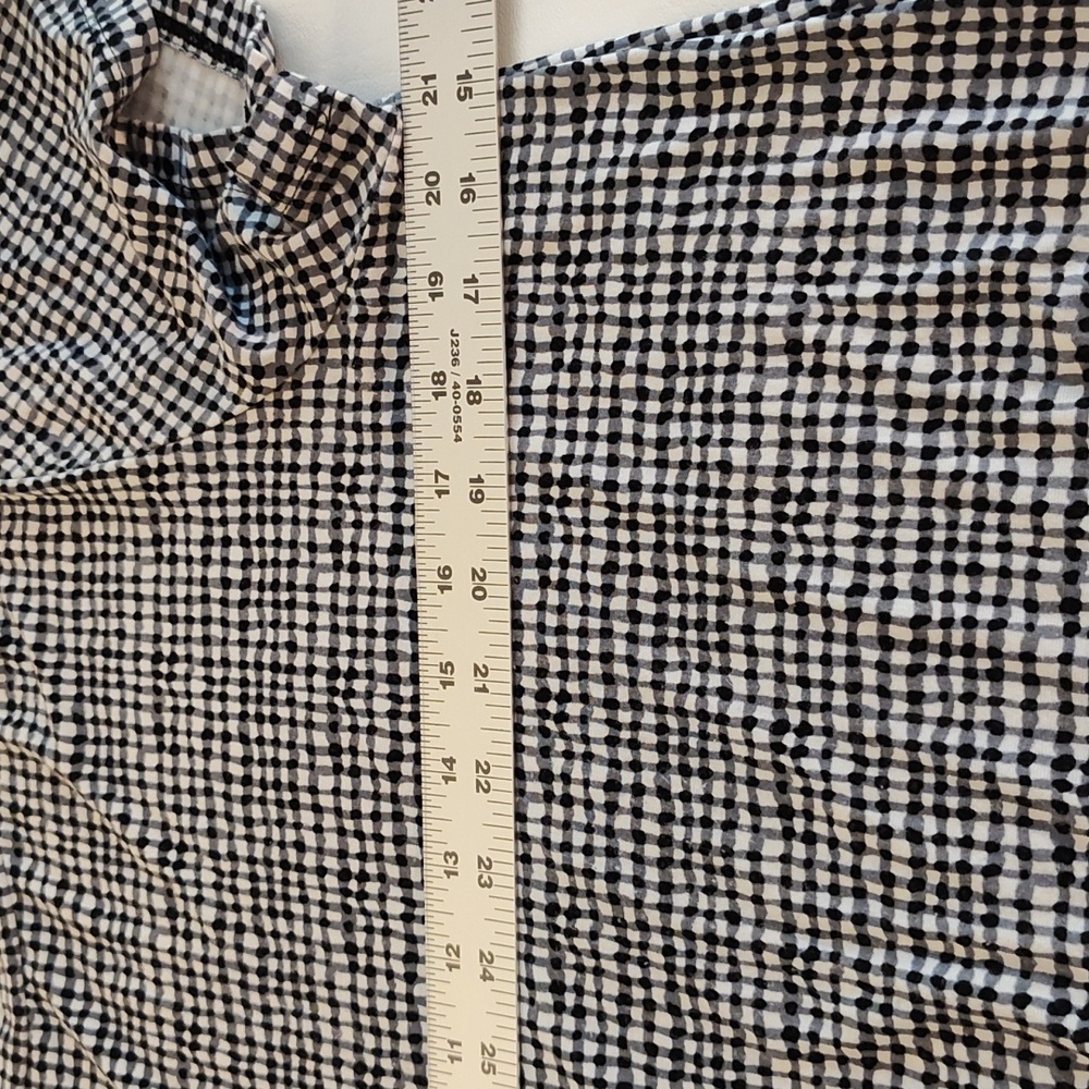 Jones New York Midi Shift Dress Size 2X Black & White Plaid Knit Classic Casual - Picture 7 of 10